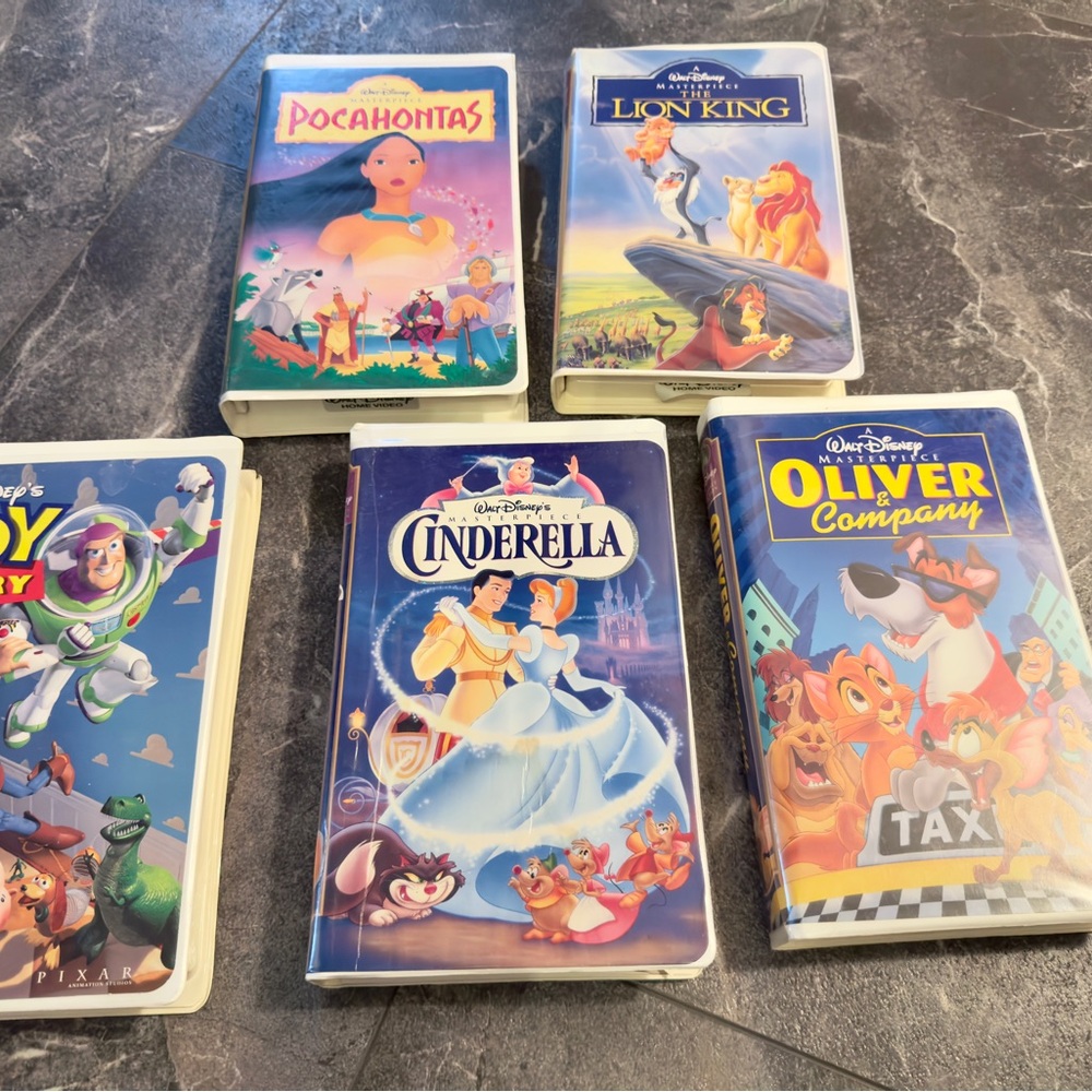 Disney Classic VHS Collection with Colorful Covers